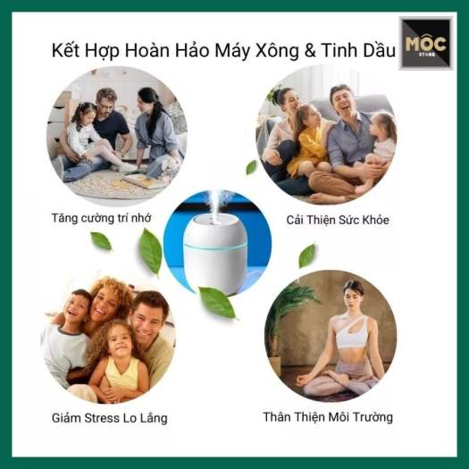 Máy Phun Sương Tinh Dầu Mini Humidifier 220Ml Máy Khuếch Tán Tinh Dầu Phun Sương Tạo Ẩm Cho Phòng Ngủ & Trên Ôtô Đèn Xông Tinh Dầu Có Hai Chế Độ Phun & Led 7 Màu Thay Đèn Ngủ & Giúp Xua Duổi Côn Trùng mocstore, loại tốt giá rẻ