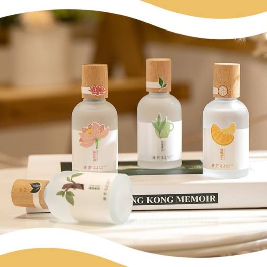 Nước Hoa Body Mist Shimang Trà Thơ Mẫu Mới Nắp Gỗ Thân Thủy Tinh Vỏ Mờ Sang Trọng Xịt Thơm Body Mist