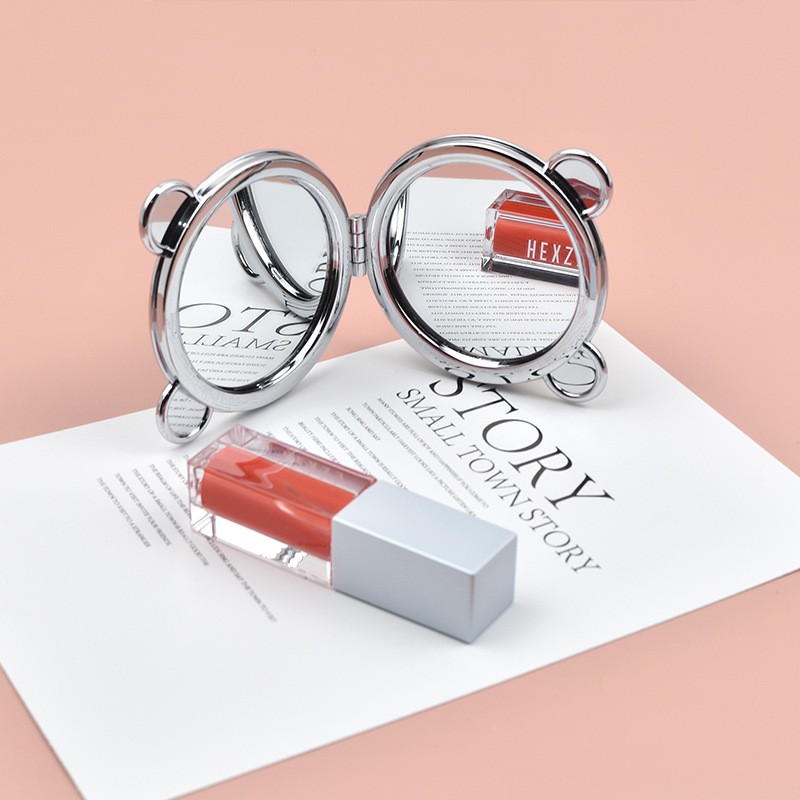 Gương trang điểm mini, gương nhũ tròn nhũ