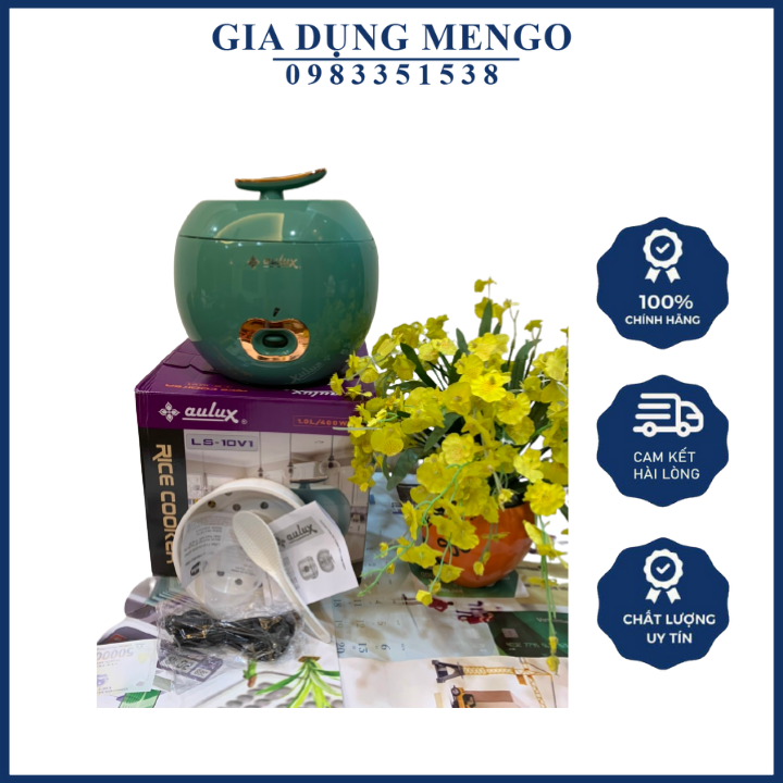 Nồi Cơm Điện [Quả Táo] Aulux LS--10V1 Dung Tích 1L, Công Suất 400w, Phù Hợp Cho 1-2 Người