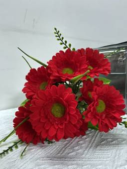 Chậu hoa đồng tiền sinh động hoa giả đẹp như thật (kèm chậu) bày trí văn phòng, nhà cửa...