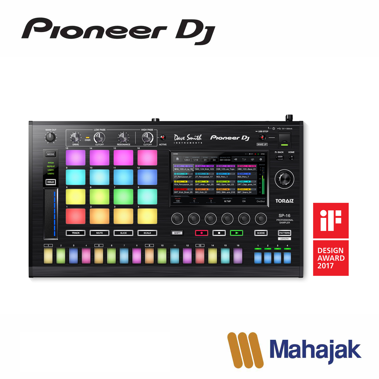 Pioneer DJ TORAIZ SP-16 | 16 track production sampler ราคา 33,900 บาท*ส่งฟรี