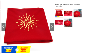 Khăn Trải Bàn Bài Tarot Sun Mini Cao Cấp