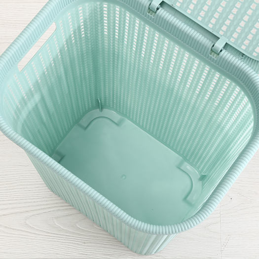 Giỏ Đựng Quần Áo Bẩn Giống Mây Nhựa Hình Vuông Lớn Giỏ Đựng Đồ Giặt Có Nắp, Giỏ Đựng Quần Áo Bẩn Quần Áo Bẩn Giỏ Lưu Trữ Giỏ