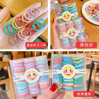 Set 100 dây buộc tóc hàn quốc dễ thương siêu xinh (Màu ngẫu nhiên) X8965