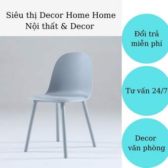 Ghế nhựa cho quán cafe tựa lưng nhiều màu - Ghế Eames trang trí ban công cho phòng ăn gia đình BGN010