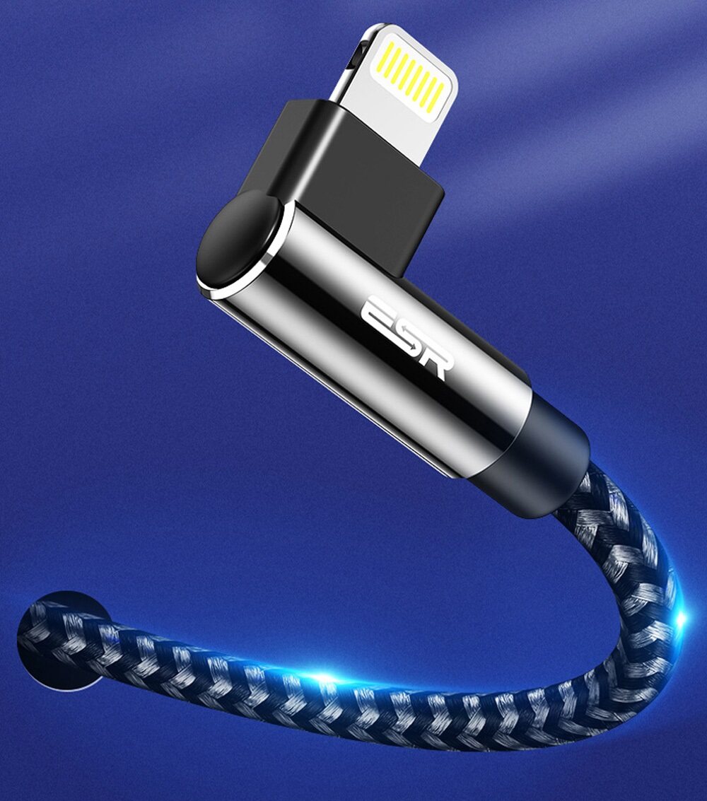 Cáp esr 2m usb to lightning - chân ngang - chứng nhận mfi - hàng chính hãng -bảo hành 12 tháng