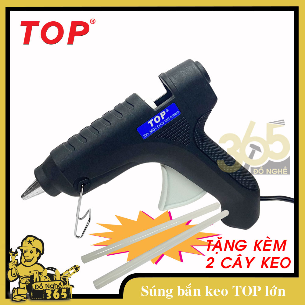 Súng bắn keo 60w hiệu TOP, dùng keo cây silicon, chuyên dán mỹ thuật và vật liệu liên quan thủ công mỹ nghệ