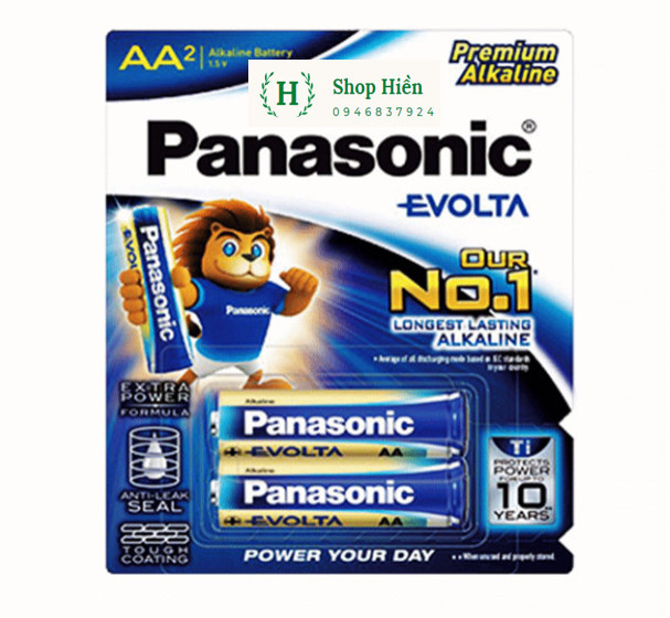 2 viên pin kiềm aa panasonic evolta - lr6eg/2b