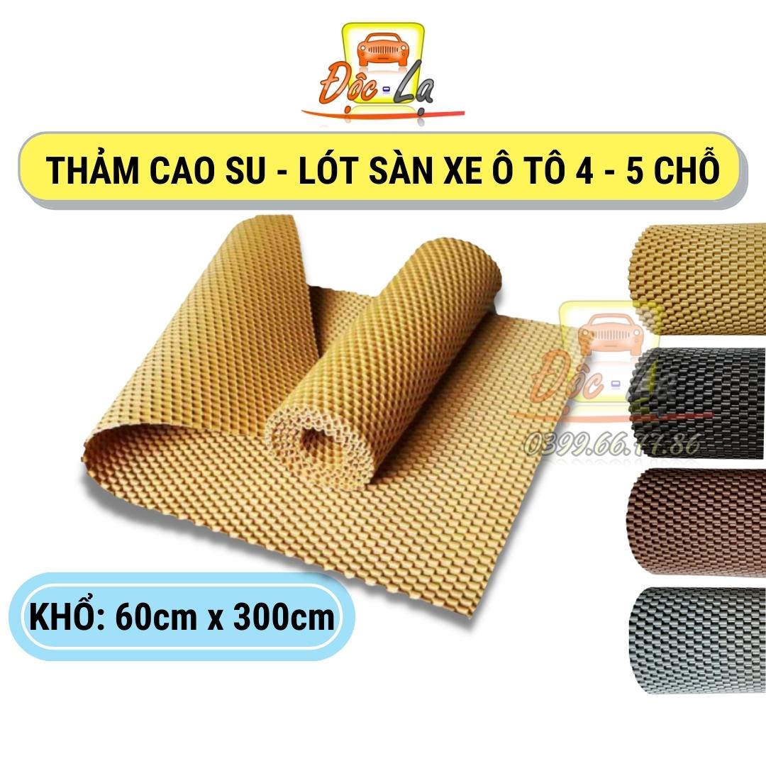 Thảm Lót Sàn Ô Tô Bằng Cao Su 5 chỗ  - Kích Thước 60 cm x 300 cm - Lót Cốp Ô Tô - Lót Khoang Hành Lý - Lót Sàn Xe - Cao Su Tự Nhiên, Không Mùi, Không Thấm Nước  - phân phối bởi Phụ Kên Ô Tô Độc Lạ