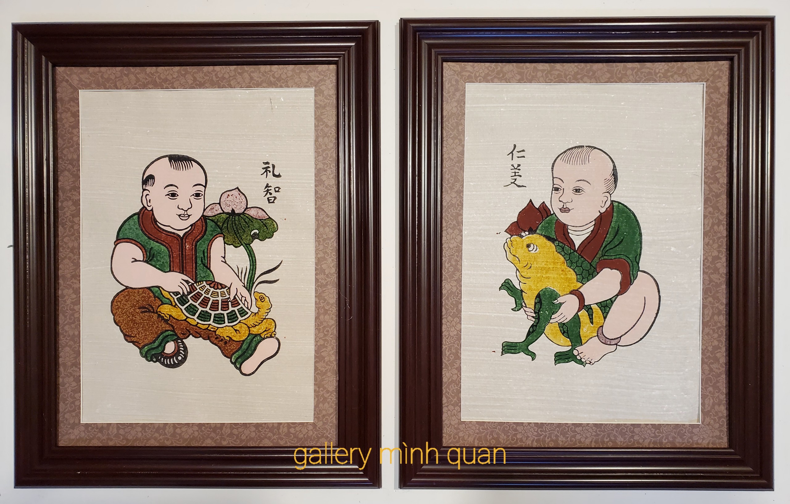 Tranh dân gian đông hồ - nhân nghĩa -lễ tri-tdh011