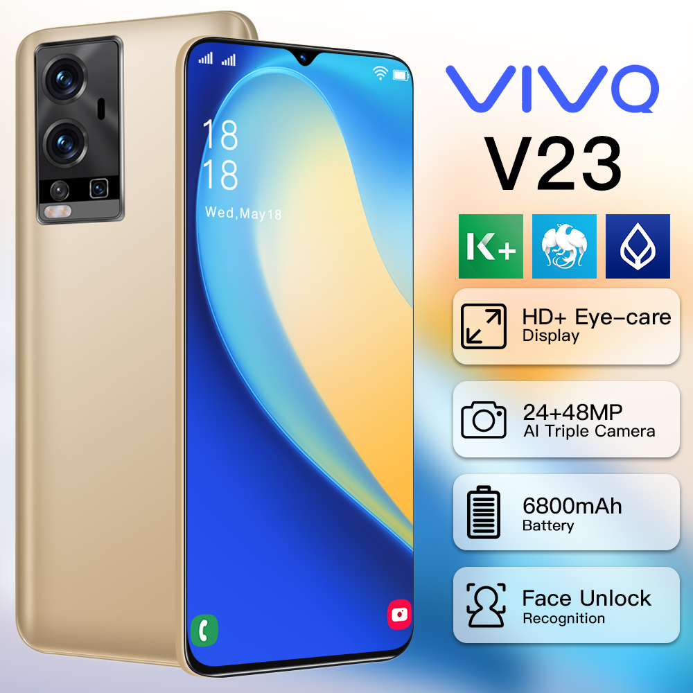 โทรศัพท์ถูกๆ VIVO V23 โทรศัพท์ Android smartphoneเชื่อมต่อWifiได้ เล่นเกมได้ 6.7นิ้ว สมาร์ทโฟน มือถือราคาถูกโทรสับ โทรศัพท์เกม (แถมฟรีเคส+ฟิล์มกระจก)