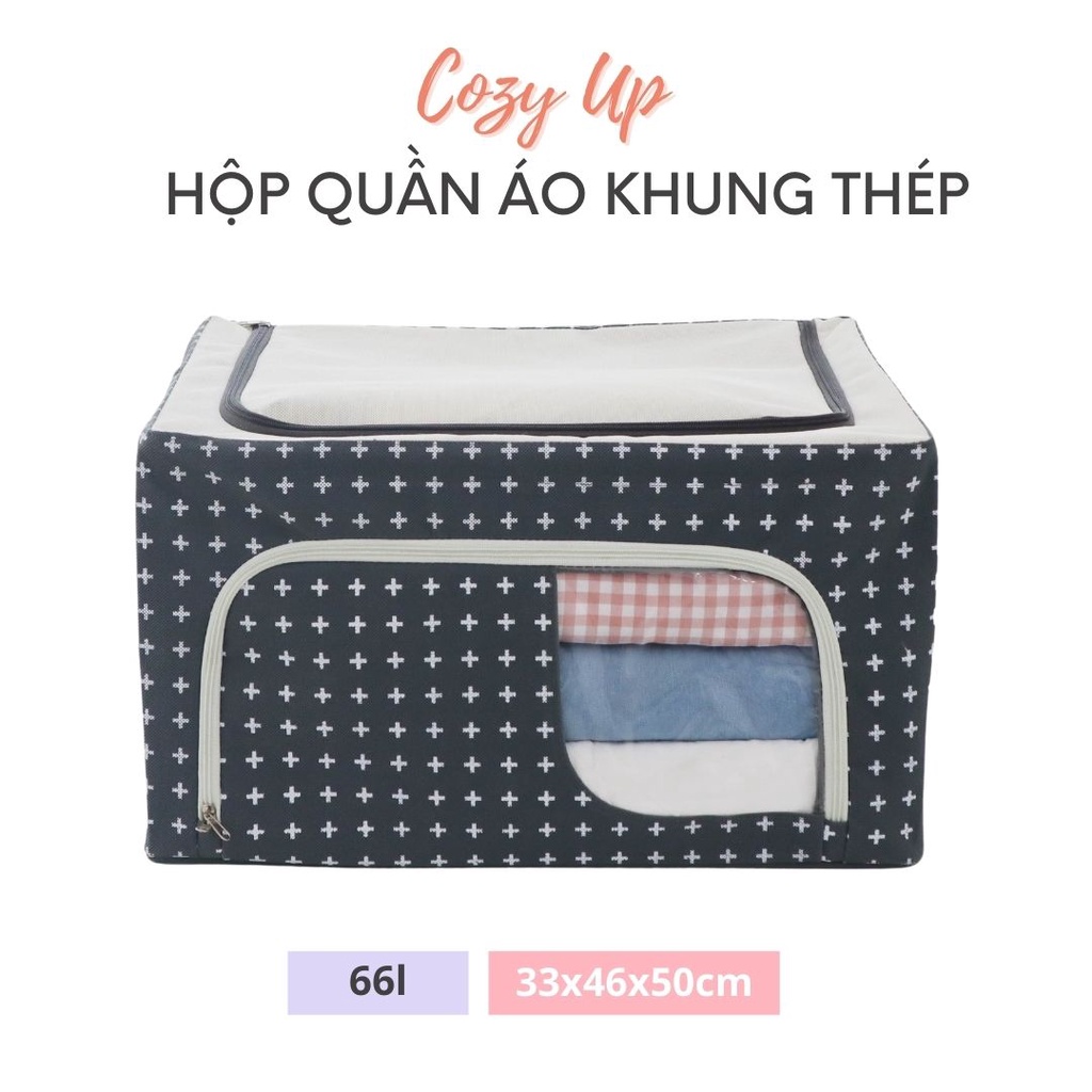 Hộp đựng quần áo khung thép - Living box 66L