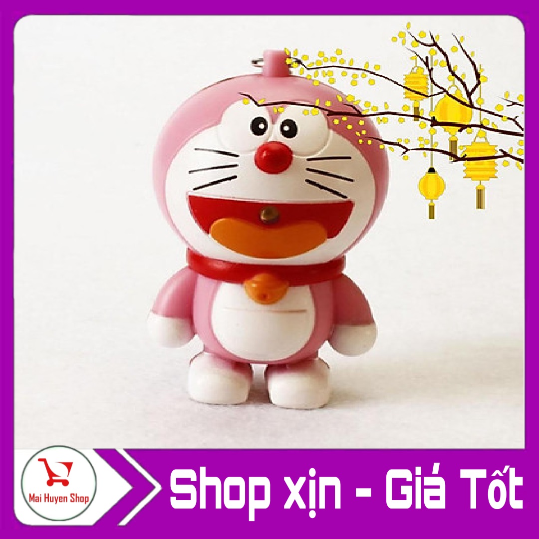 Móc khóa doremon kêu i loveyou - hồng