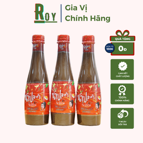 Nước Mắm Thái Lan Cô Gái Pimrypie Làm Gỏi Đu Đủ Somtum ROY THAI Ba Khía น้ำปลาร้าพิมรี่พาย 400ml Cách Làm Sốt Trộn Sụm Tôm Ghẹ Xoài Thái Lan ส้มตำไทย