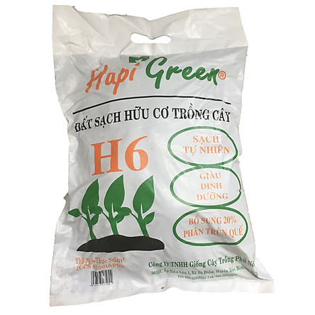 Đất sạch dinh dưỡng hữu cơ h6 trồng cây - 5dm3