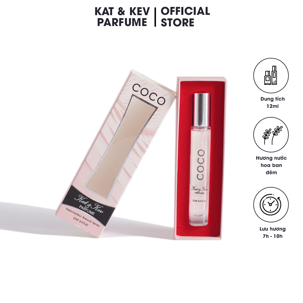 Nước hoa cao cấp kat&kev dòng nữ coco vaporisateur spray 12ml