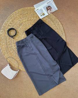 Chân váy dài qua gối xẻ bên đùi suông REVERCLOTHINGS Lyci Skirt