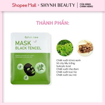 Mặt nạ Black Tencel ngừa mụn, kiềm dầu và phục hồi da Shin Nee 1 (miếng)