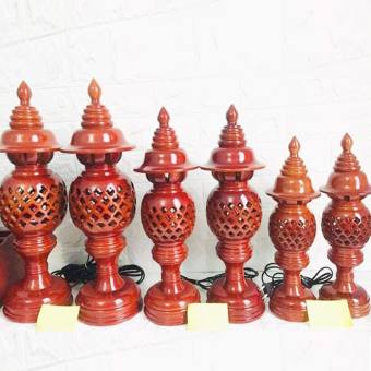 Cặp đèn thờ gỗ cao cấp