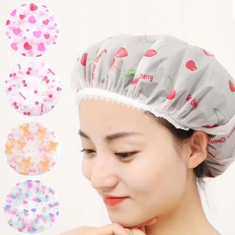 Mũ ủ tóc, mũ ủ tóc tại nhà, mũ hấp tóc nhiều họa tiết hoạt hình dễ thương - Roxy cosmetic 909