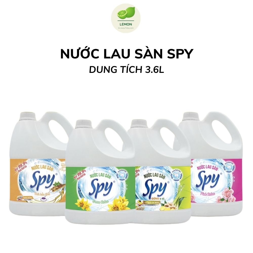 Nước lau sàn spy dung tích 3600ml – nước lau nhà spy có 4 mùi hương