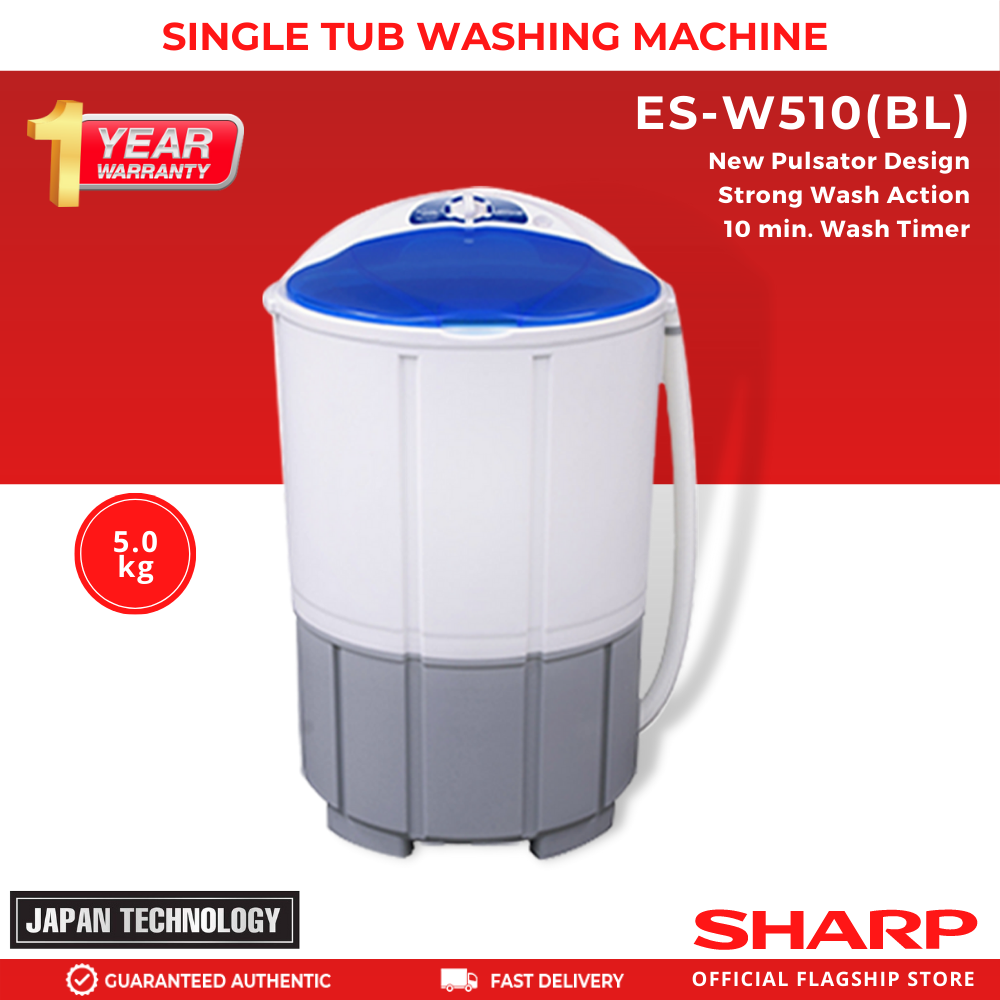 sharp single tub