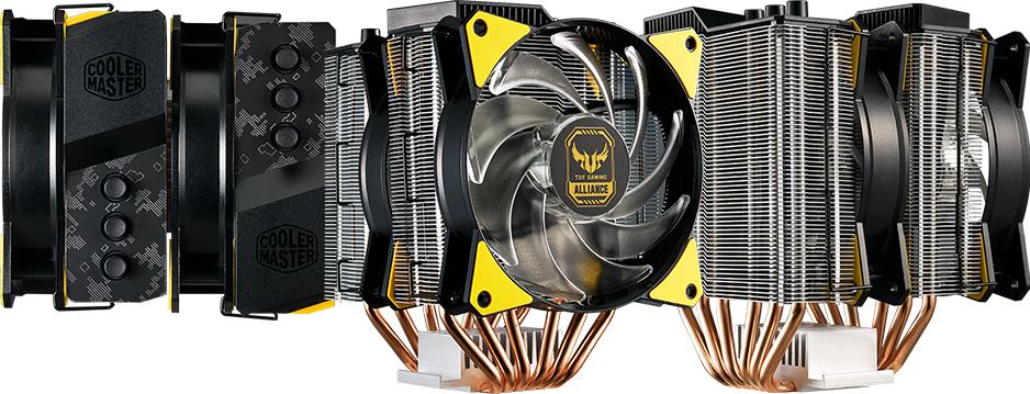 Cooler Master Masterair Ma620p Tuf Gaming Alliance Edition Dual Tower Rgb Cpu Air Cooler 6 Heatpipes Dual Masterfan Mf120r 120mm Rgb Fans Lazada Singapore
