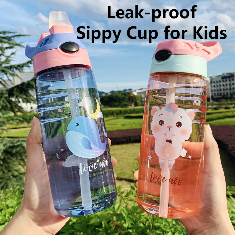 480ml / 550ml Children's Straw Cup Tumbler for Kids Girls School Sippy ...