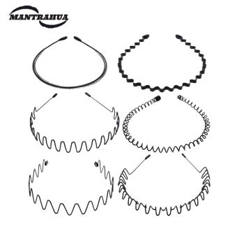 Mantrahua 6 Cái/bộ Băng Đô Nam Kẹp Tóc Thể Thao Chống Trượt Băng Đô Rộng Chống Trượt Ngoài Trời