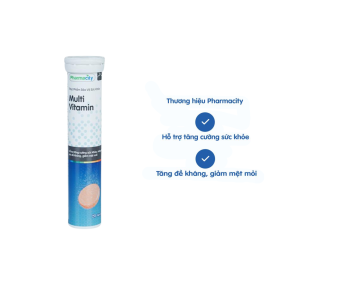Viên sủi Multivitamin Pharmacity (Tuýp 20 viên)