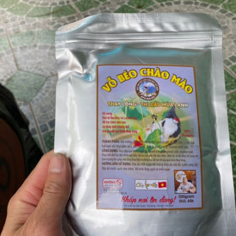 Cám Lão Đại Chính hãng cho chim chào mào - Cám Vỗ béo chào mào thay lông thi đấu mùa lạnh 200g Đại lý Kabosa