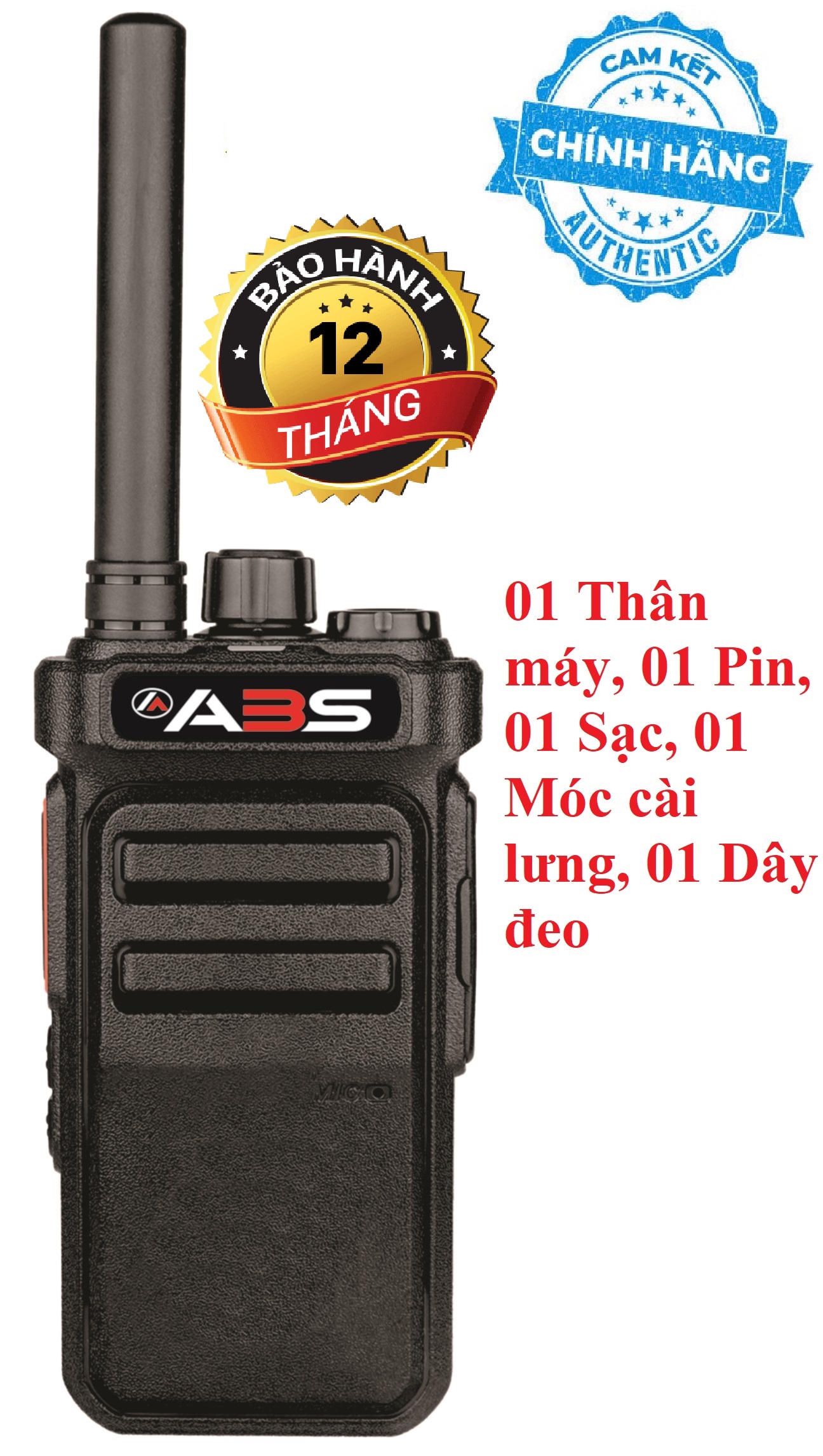 Bộ đàm ABS CP988 (Nhỏ gọn âm thanh trong, 2 chế độ sạc, Pin dung lượng cao sử dụng lớn hơn 18 tiếng, siêu bền, cự ly liên lạc xa)