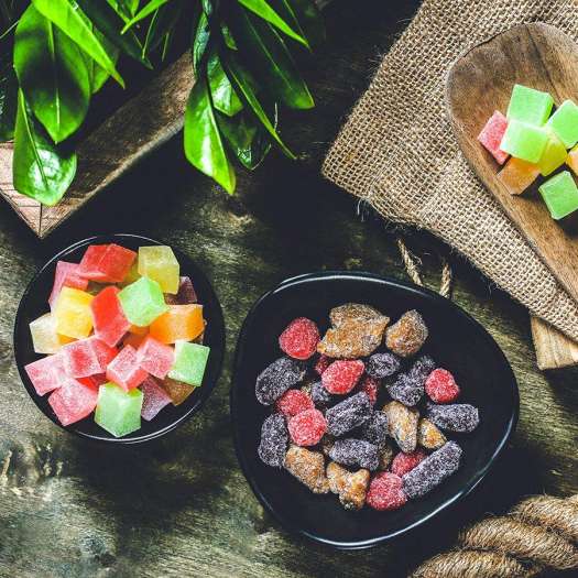 Kẹo hương thập cẩm dẻo L'ANGFARM - Đặc sản Đà Lạt 180g/bịch, mẫu bịch bạc