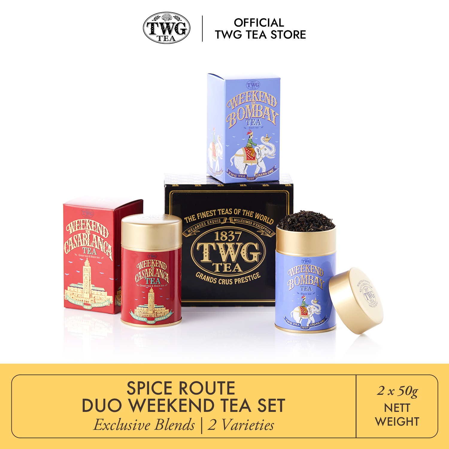 TWG Tea | Tea Route Duo Weekend Tea Set in Haute Couture Tea Tin
