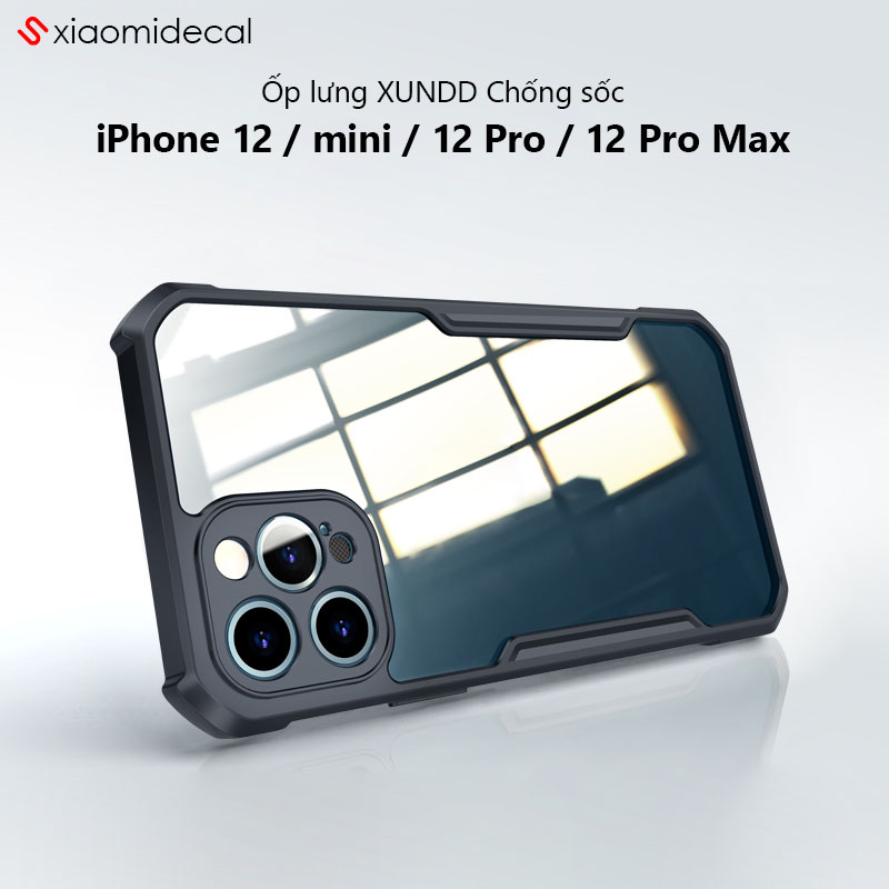 Ốp lưng XUNDD iPhone 12 mini / 12 / 12 Pro / 12 Pro Max Mặt lưng trong, Viền TPU, Chống sốc