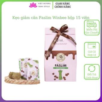 Kẹo giảm cân Faslim Winbee hộp 15 viên giúp giảm mỡ, thanh lọc cơ thể Newstyle TPCN01