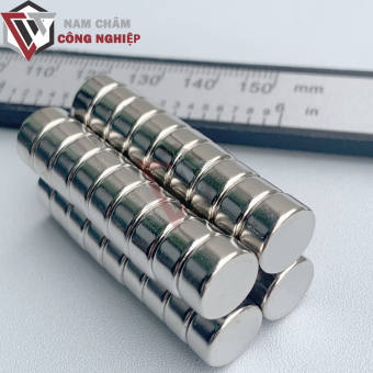 10 Viên nam châm tròn 10x5mm nam châm đất hiếm siêu mạnh