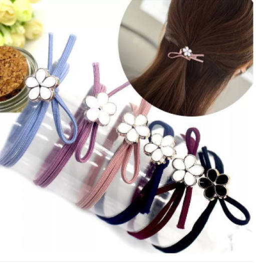 Dây Buộc Tóc, Dây Chun Buộc Tóc Hoa Cúc Hoa Mai Nhiều Màu