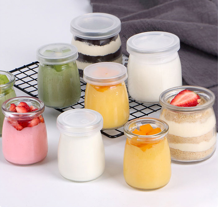 Hũ thủy tinh 100ml 200ml tròn làm sữa chua, caramen, pudding