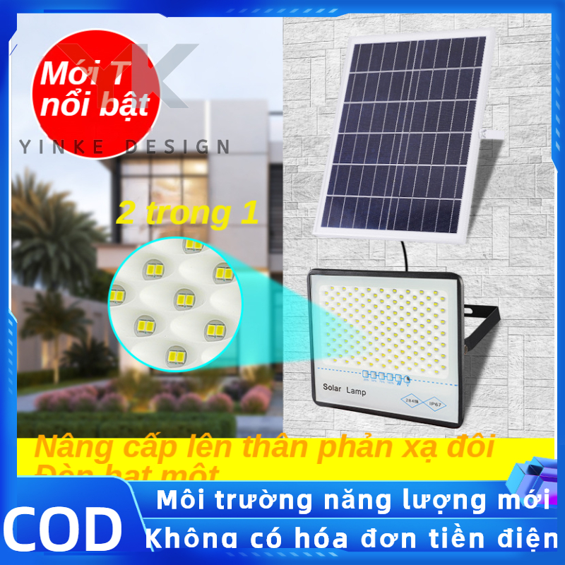 Đèn led năng lượng mặt trời 80W pin năng lượng mặt trời đèn sân vườn đèn năng lượng