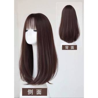 Tóc giả nữ cả đầu ❤️ Tóc giả nguyên đầu cụp dài 40cm