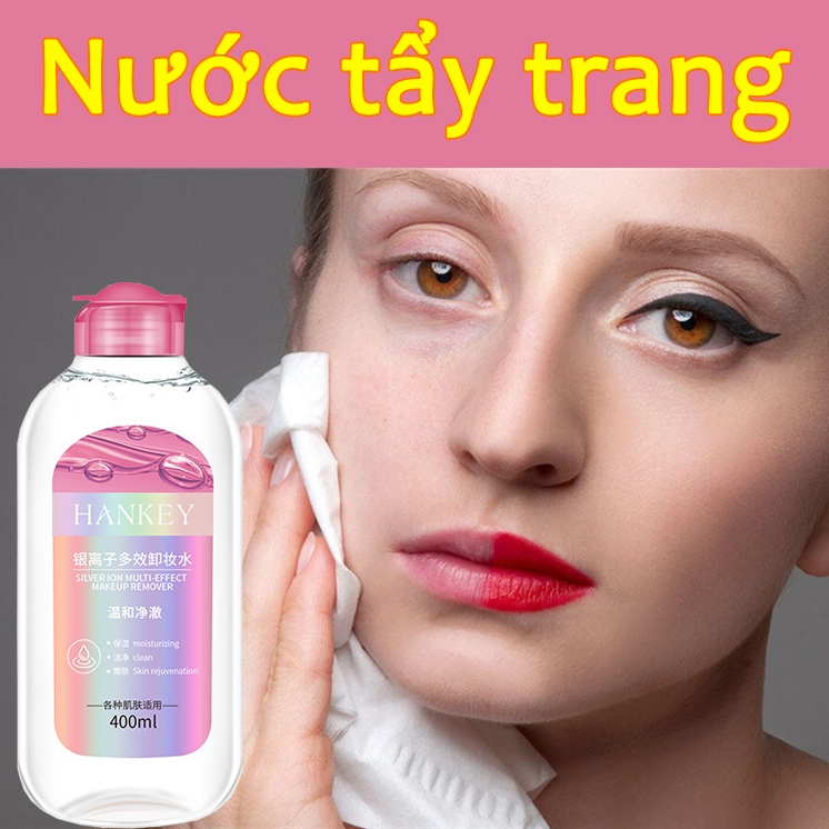 Nước tẩy trang 400ml dầu tẩy trang tẩy trang cho da dầu mụn Nước tẩy trang Nước tẩy trang cho da mẫn cảm Làm sạch tầng sâu Cấp nước không căng da