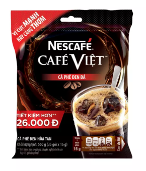 Cà phê đen đá việt Nescafe bịch 35 gói*16g