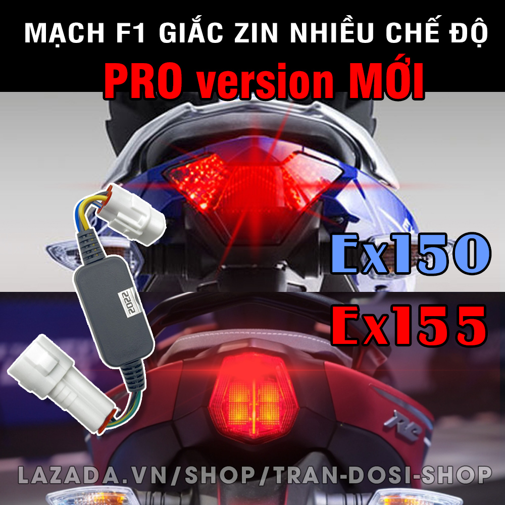 Ex150/155 - [PRO NEW] Bộ mạch sẵn giắc zin tạo chớp stop F1 Yahama Exciter 150/155, NVX, Nouvo, R15