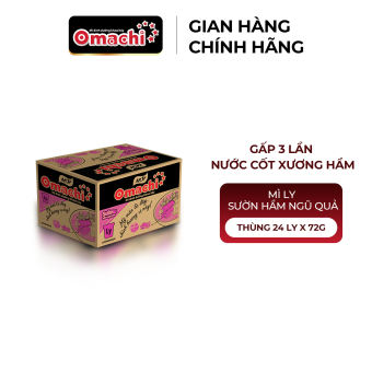 Mì Omachi Sườn Hầm Ngũ Quả Ly - Thùng 24 Ly x 72g