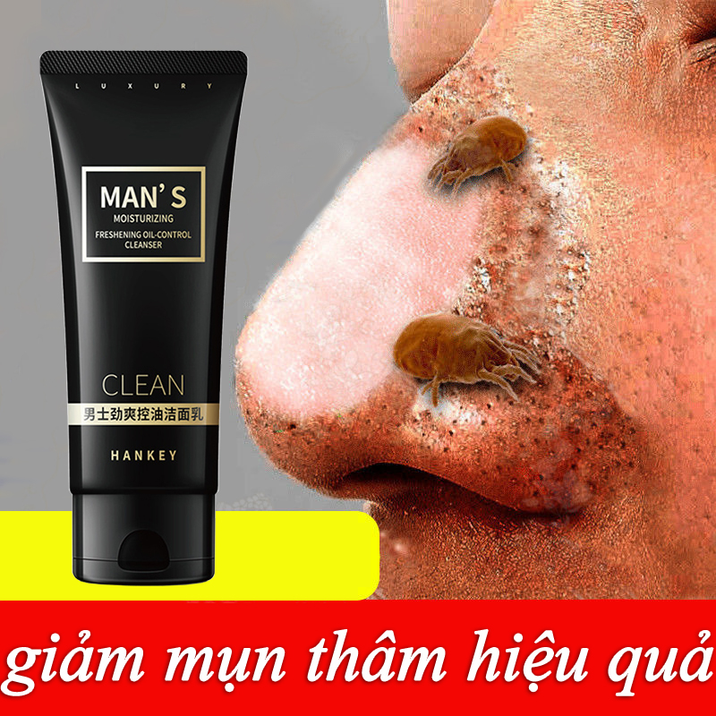 Sữa Rửa Mặt Nam Sữa rữa mặt sạch nhờn Sữa Rửa Mặt Dưỡng Ẩm 100g Giúp làm sạch da, giảm mụn,loại bỏ bụi bẩn , dầu thừa, lớp trang điểm, tế bào chết trên da,dưỡng trắng và dưỡng ẩm