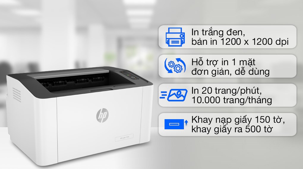 Máy in laser trắng đen hp 107a - hàng chính hãng