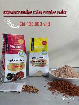 Combo Giảm Cân ( Trà Gạo Lứt - Đậu đen xanh lòng và Bột Gạo Lứt ) , Giảm Cân siêu tiết kiệm tại nhà , Trà Gạo Lứt - đậu đen xanh lòng dạng túi lọc 100% thiên nhiên, Combo thay thế 1 buổi ăn nhẹ Cực tiện lợi.