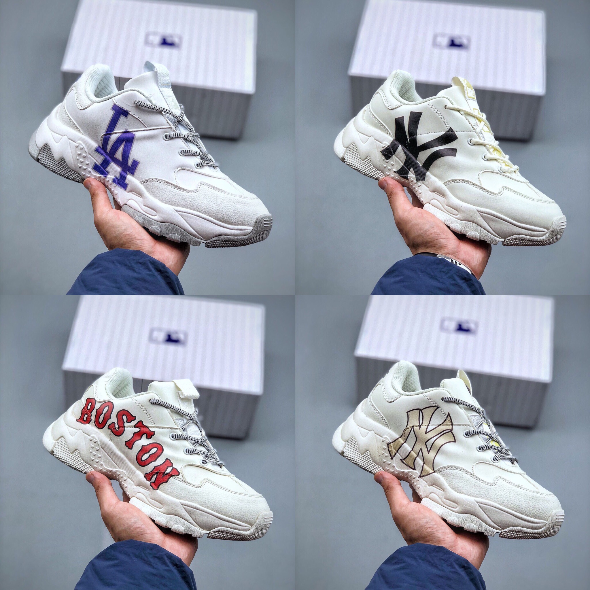 Giày thể thao MLB boston ny Hot trend nam nữ, Giày sneaker MLB ny boston dây dễ phối đồ